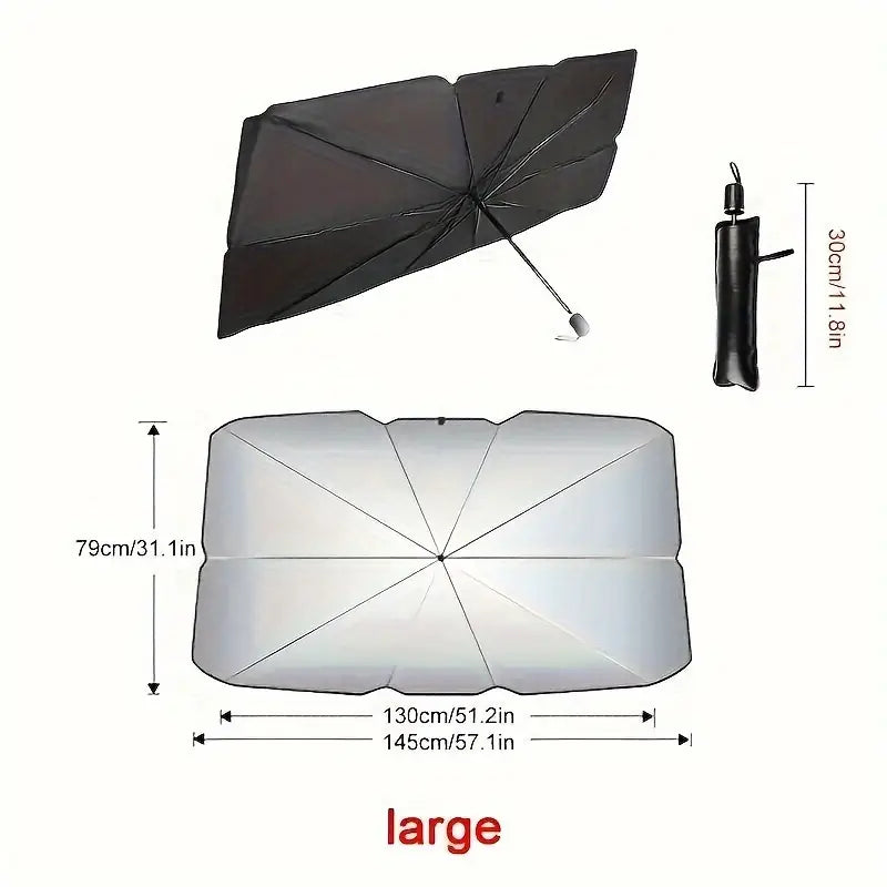 Parasolar pentru Mașină, Placă de Blocare a Soarelui pentru Parbrizul din Față, Izolație Termică, Perdea de Blocare a Luminozității, Accesorii pentru Interiorul Mașinii, Umbrelă de Acoperire pentru Parbrizul Mic al Mașinii.