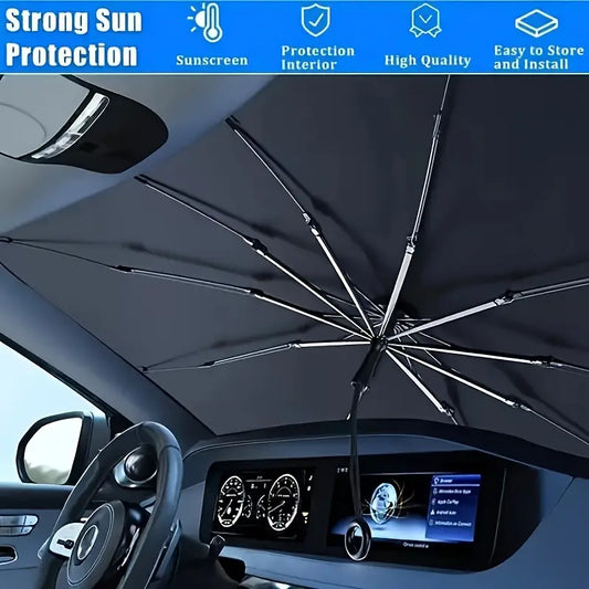 Parasolar pentru Mașină, Placă de Blocare a Soarelui pentru Parbrizul din Față, Izolație Termică, Perdea de Blocare a Luminozității, Accesorii pentru Interiorul Mașinii, Umbrelă de Acoperire pentru Parbrizul Mic al Mașinii.