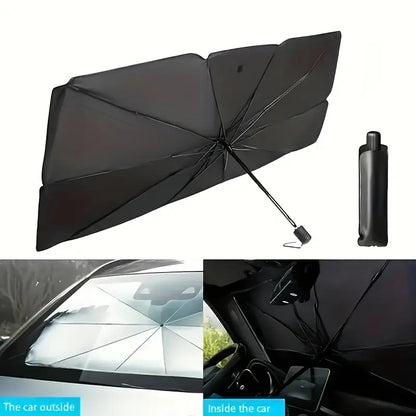 Parasolar pentru Mașină, Placă de Blocare a Soarelui pentru Parbrizul din Față, Izolație Termică, Perdea de Blocare a Luminozității, Accesorii pentru Interiorul Mașinii, Umbrelă de Acoperire pentru Parbrizul Mic al Mașinii.